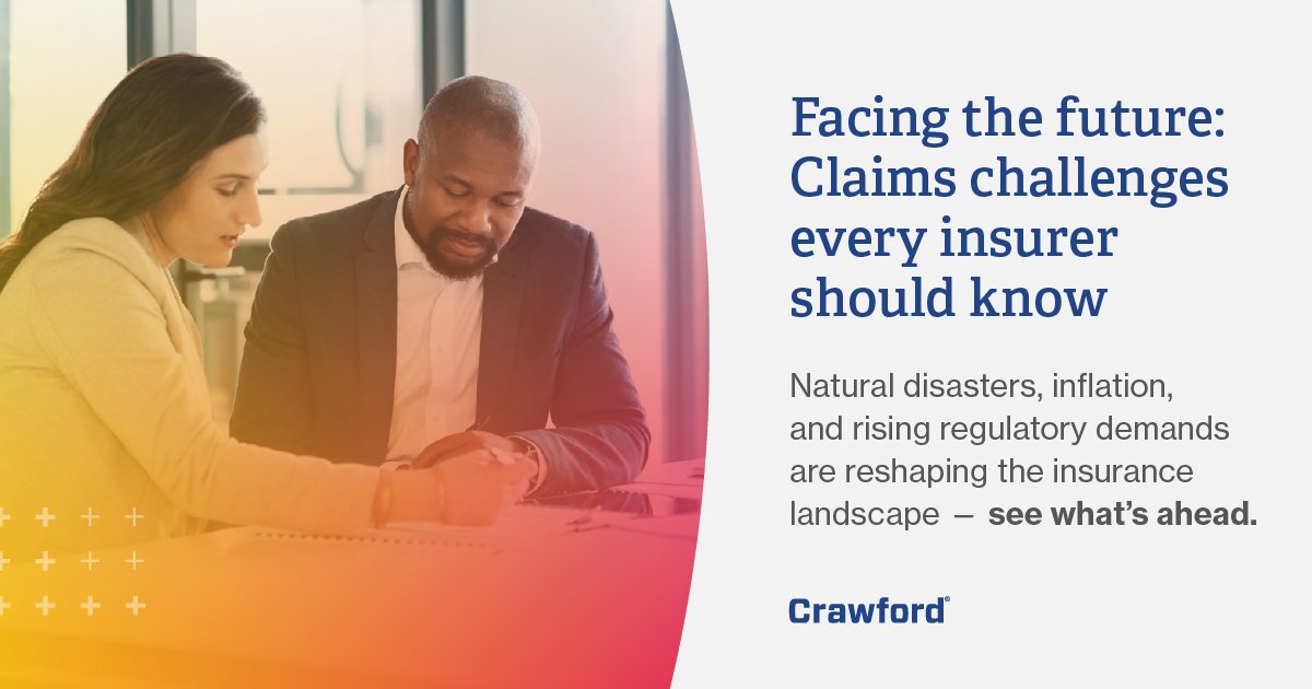 Our newest report breaks down the biggest challenges facing insurers today—and how tech is shaping the future of complex claims.

Download the report today: lite.spr.ly/6000yXWw

#onecrawford