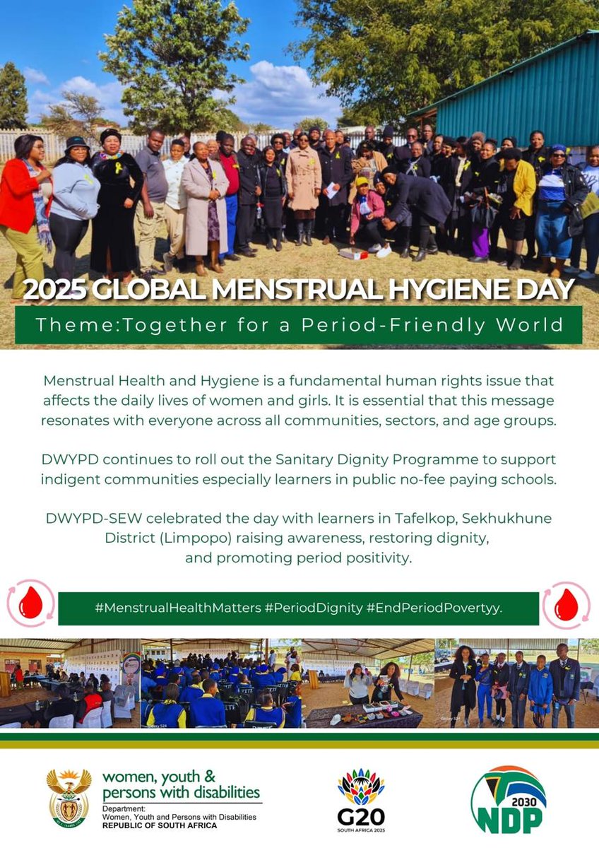 IbisRH's tweet image. 🩸 In commemoration of Menstrual Hygiene Day, we went to Rite Primary School in Limpopo, raising awareness and sharing resources about menstruation and period stigma with young people.💖✨ 

#MenstrualHygieneDay #PeriodFriendlyWorld! #AddYourVoice #AfricaRegion #IbisAfrica