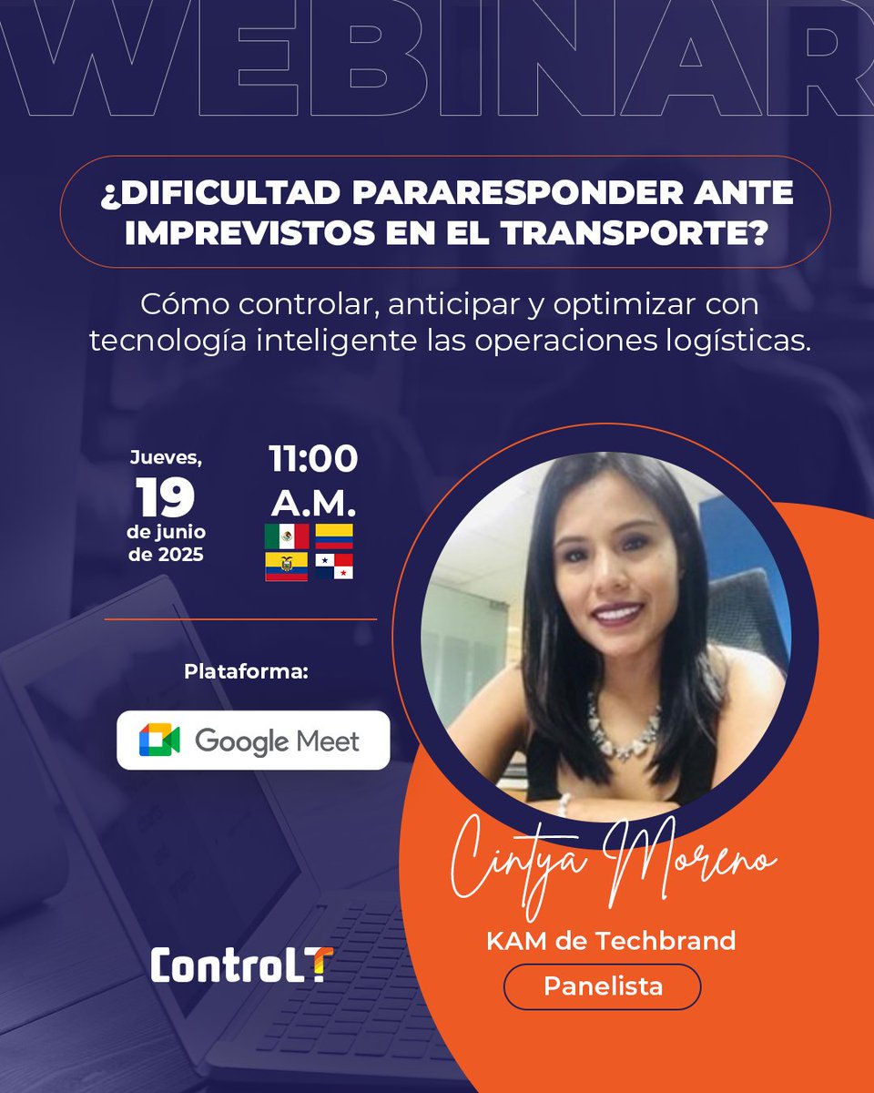 ¿Gestionas transporte y sufres por falta de control?

Únete al webinar gratuito: hubs.ly/Q03r5vhp0

#transporte #logística #torredecontrol #controltower
