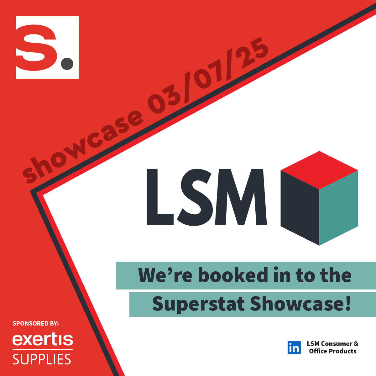 Please welcome our attending supplier LSM Consumer &amp; Office Products! Come and meet them at our conference!

If you haven't already, sign up to the Superstat Showcase at superstat.co.uk/showcase-membe…