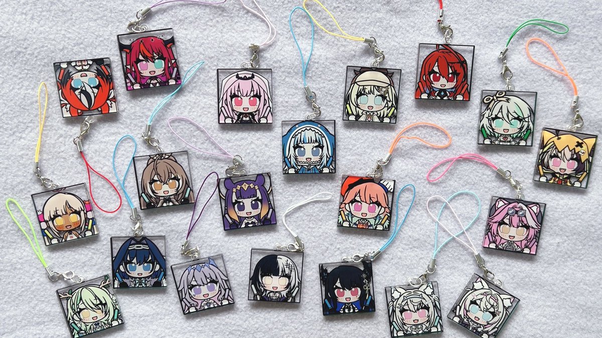 hololive EN cheer emote phone charms 💙 have your idol cheer you on wherever you go 📣‼️