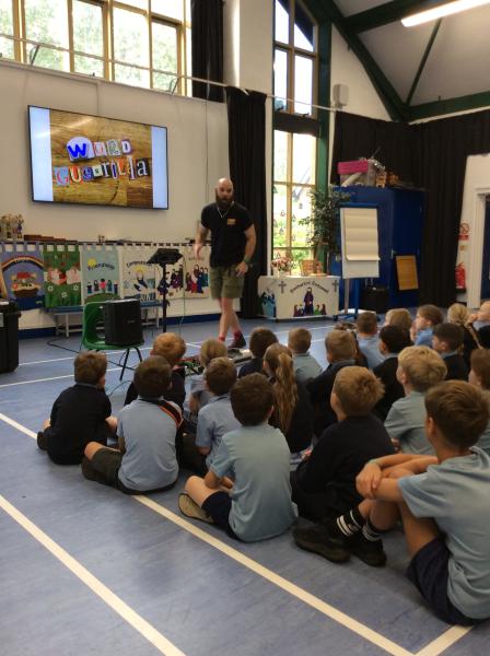 Bretherton Endowed CE Primary School (@brethertonep) on Twitter photo Inspirational and engaging poetry workshop today from <a href="/wordguerrilla/">Word Guerrilla</a>
Many thanks, the children can't wait to write their own poems now. Inspirational and engaging poetry workshop today from <a href="/wordguerrilla/">Word Guerrilla</a>
Many thanks, the children can't wait to write their own poems now.