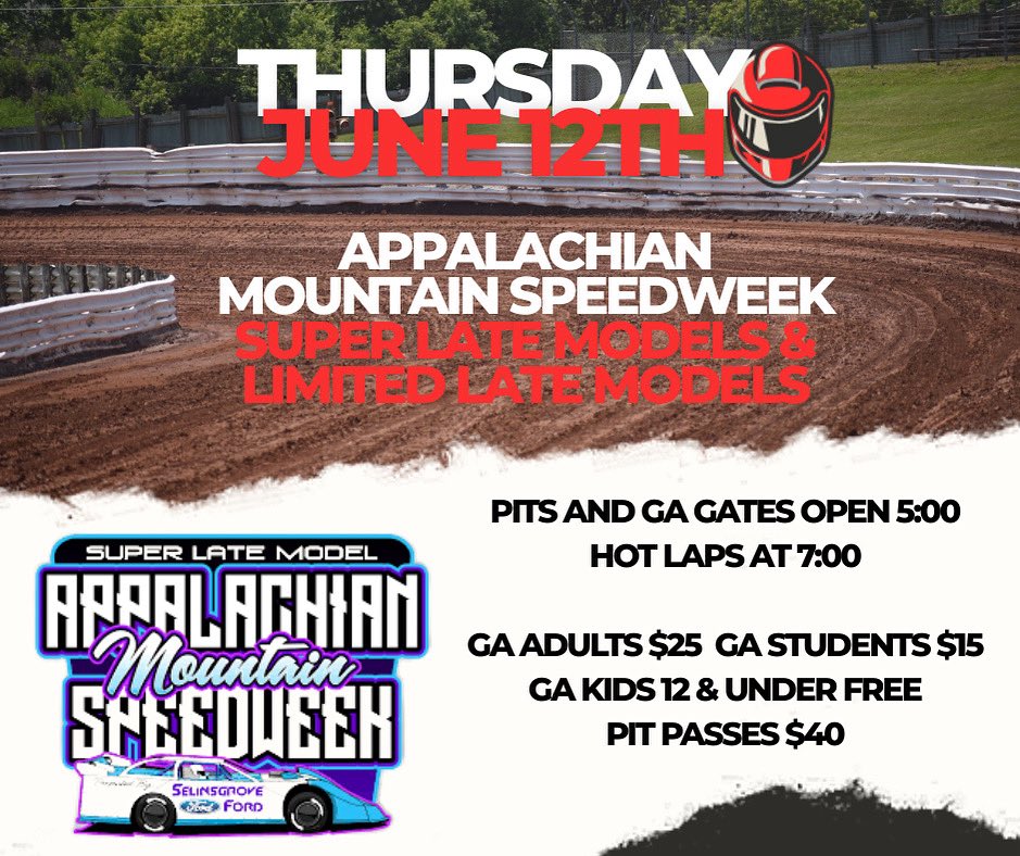 Selinsgrove Speedway & Raceway Park (@selinsgroverace) on Twitter photo LM Speedweek? โ๏ธ
SLM and LLM? โ๏ธ
$6,000 Payday? โ๏ธ
Ice Cream Truck? โ๏ธ
Fireworks Show? โ๏ธ
See yโall there ๐ LM Speedweek? โ๏ธ
SLM and LLM? โ๏ธ
$6,000 Payday? โ๏ธ
Ice Cream Truck? โ๏ธ
Fireworks Show? โ๏ธ
See yโall there ๐