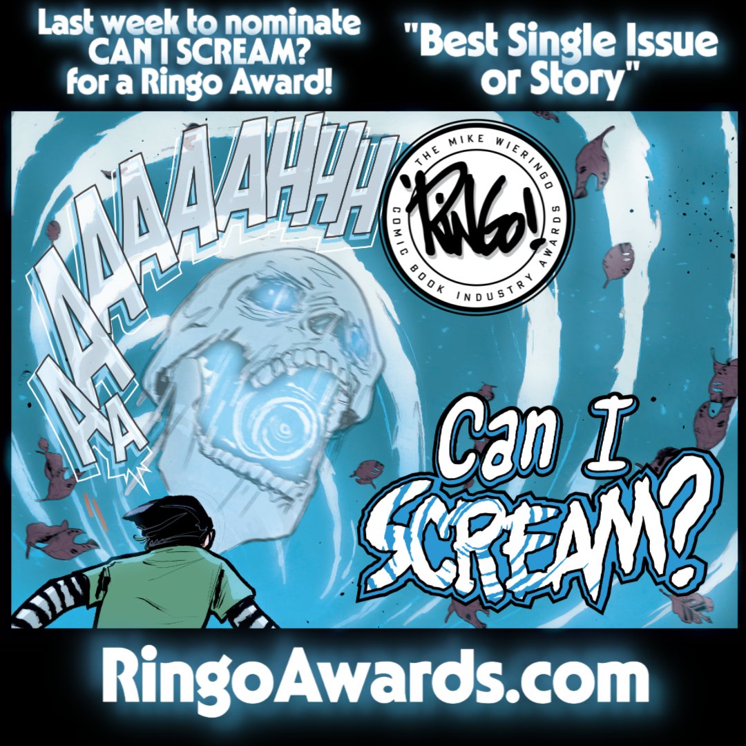 Jonathan Hedrick (@jnthnhdrck) on Twitter photo Hey Friends! 👋🏻
Only 1 week left to nominate CAN I SCREAM? for "Best Single Issue or Story" in this year's <a href="/ringoawards/">Ringo Awards</a>. ⌛
Please fill out your write-in ballots now before time runs out! Hey Friends! 👋🏻
Only 1 week left to nominate CAN I SCREAM? for "Best Single Issue or Story" in this year's <a href="/ringoawards/">Ringo Awards</a>. ⌛
Please fill out your write-in ballots now before time runs out!