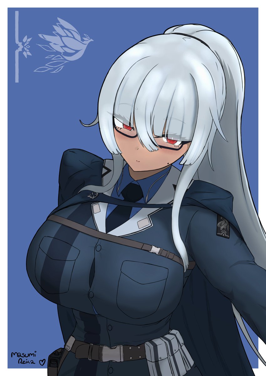 Minor tweaks and simplified bg version

It's Rena in a UAF uniform >w<
I modified it a little bit: colours, straps, and gear...

I haven't got any rank markings for her yet, I may add in future ^w^