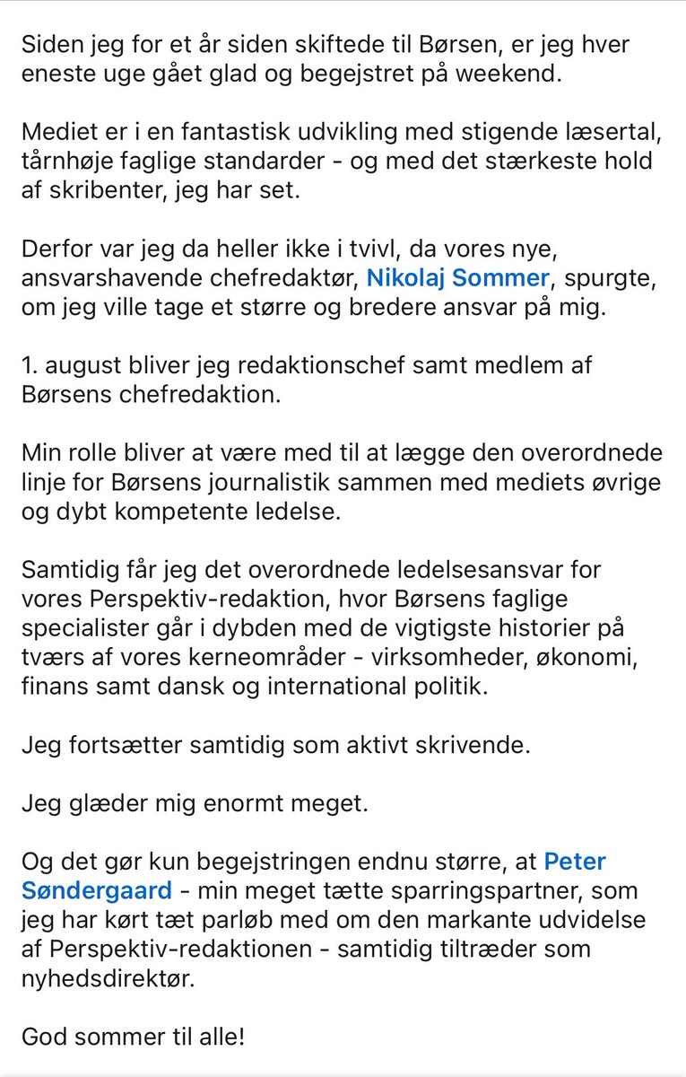 Jobnyt - jeg glæder mig!