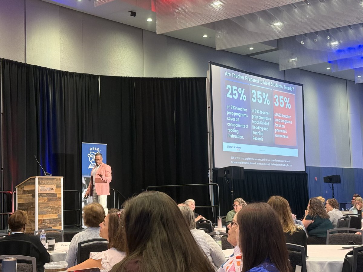 Brett Tingley (@brett_tingley) on Twitter photo <a href="/MitchellBrookns/">Mitchell Brookins, Ph.D.</a> killing it by hitting the root of the problem, Colleges of Education. The vast majority do NOT cover all components of evidence based reading instruction! Teachers and children deserve better!
<a href="/OHEducation/">OH Dept of Ed and Workforce</a> <a href="/MitchellBrookns/">Mitchell Brookins, Ph.D.</a> killing it by hitting the root of the problem, Colleges of Education. The vast majority do NOT cover all components of evidence based reading instruction! Teachers and children deserve better!
<a href="/OHEducation/">OH Dept of Ed and Workforce</a>