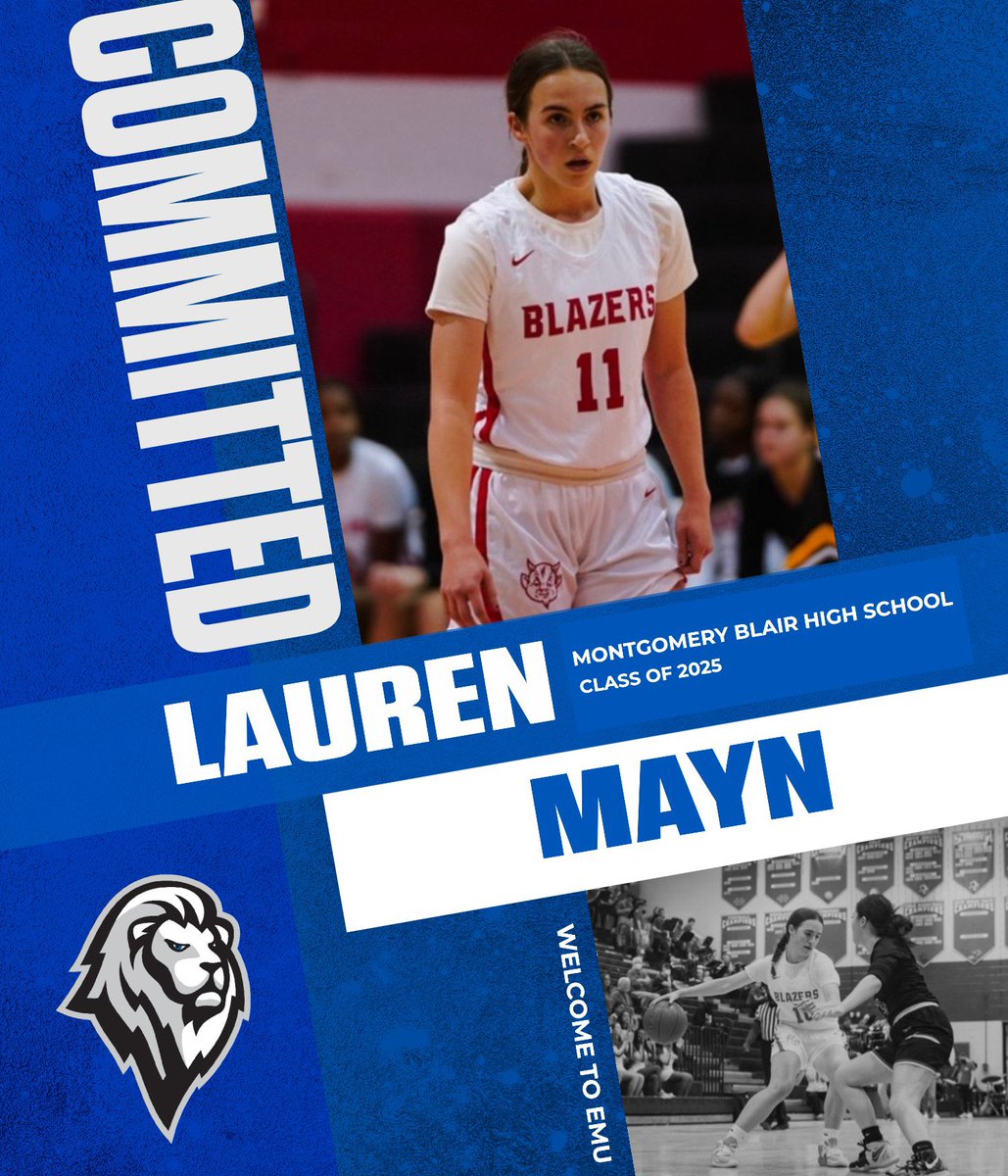 The other half of our dynamic new class are coming to EMU from out-of-state. Help us welcome Emma (NC), Jada (WV), and Lauren (MD)! 💙🦁🏀