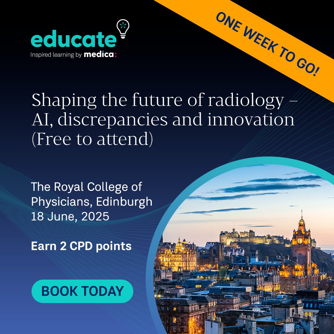 📍 Join us in person at The Royal College of Physicians, Edinburgh or via live stream
✅ Free to attend | 🎓 Earn 2 CPD points | 🤝 Includes a pre-event networking reception

👉 Register here: educatebymedica.com/events/shaping…

#Radiology #MedicaGroup #EducateByMedica