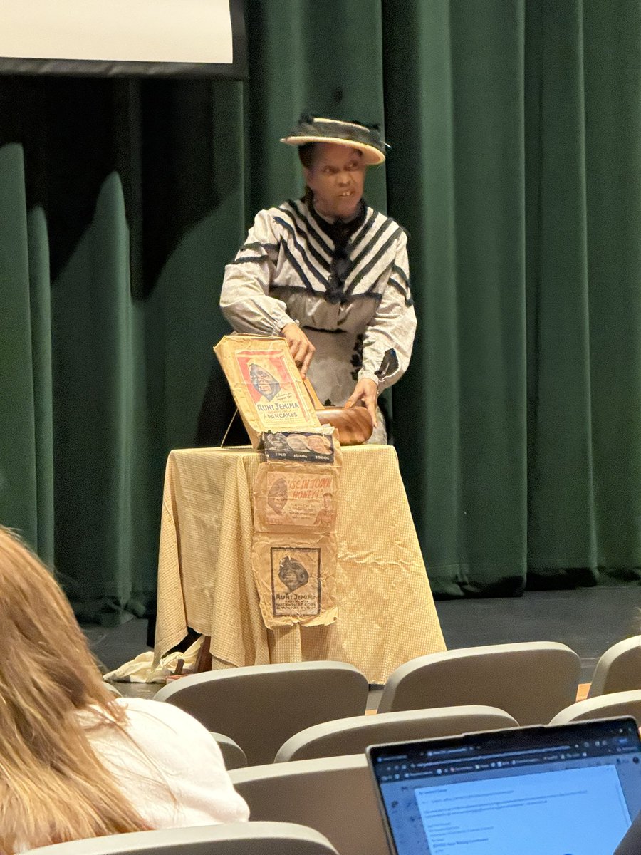 FrameMoore's tweet photo. I am still thinking about the amazing Chautauqua of Nancy Green today! The story of Aunt Jemima was informative and inspirational. This was an amazing session. #KEDCgrants https://t.co/2fRdIMUAOV