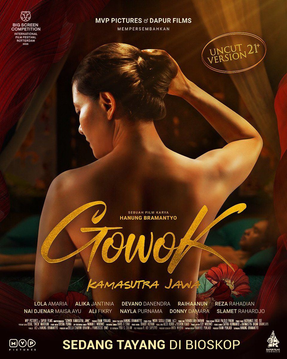 mvppictures's tweet photo. Maaf ya, udah bikin kalian jatuh cinta dan jatuh air mata karena cerita Gowok. 😭😭😭
Terima kasih yang sudah nonton. Buat yang mau nonton, yuk ajak temen, keluarga dan pasangan kamu biar makin seru.
Film Gowok Kamasutra Jawa masih tayang di seluruh bioskop Indonesia.
#Gowok #GowokKamasutraJawa #MVPPictures #DapurFilm