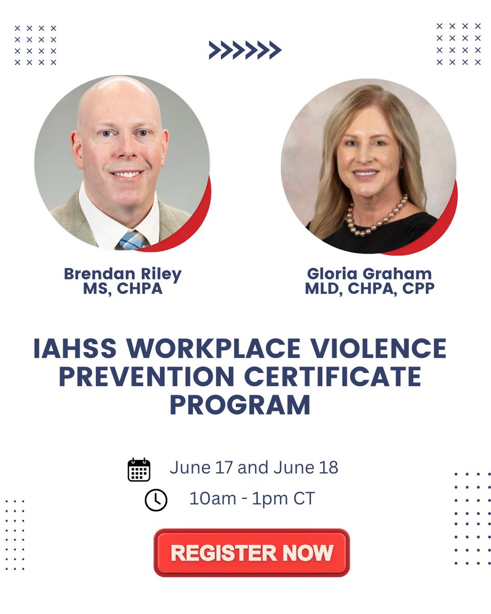 This 2-day virtual course equips healthcare security leaders with the knowledge, tools, and support to build and sustain an effective #workplace #violence #prevention program. REGISTER ▶️ buff.ly/GS0BJEH 
#healthcaresecurity #healthcaresafety #workplacesafety
