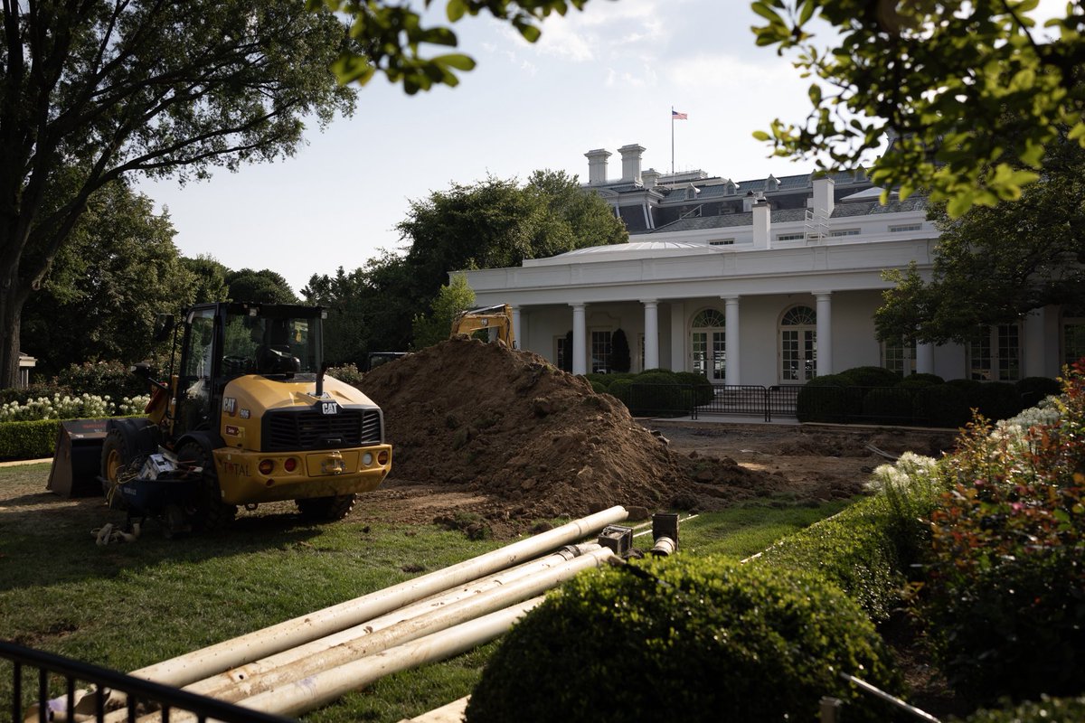 Construction begins in the Rose Garden
