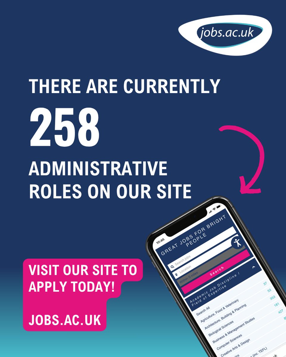 jobsacuk's tweet image. Apply today ➡️ jobs.ac.uk/search/adminis…

#jobsacuk #AdminRoles #JobsinEducation