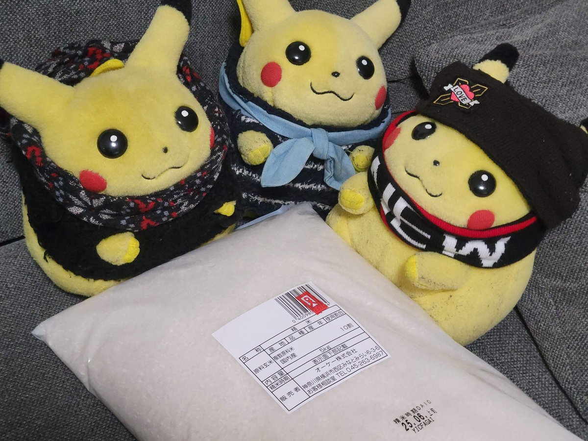 ちゅーた「オーケーストアに開店前から並んで、備蓄米ゲットしたちゅた〜🤗開店5分前に売り切れたちゅたねぇ」