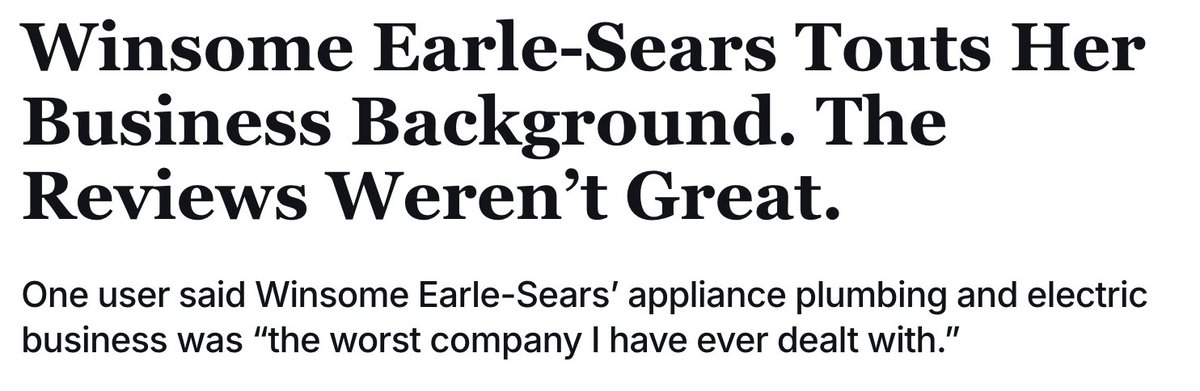 Virginia Democrats (@vademocrats) on Twitter photo BREAKING: the true story about <a href="/winwithwinsome/">Winsome Earle-Sears</a>’s “successful” business?
Sears attacked customers who raised issues about their experience. You can’t make this up.
notus.org/virginia/winso… BREAKING: the true story about <a href="/winwithwinsome/">Winsome Earle-Sears</a>’s “successful” business?
Sears attacked customers who raised issues about their experience. You can’t make this up.
notus.org/virginia/winso…