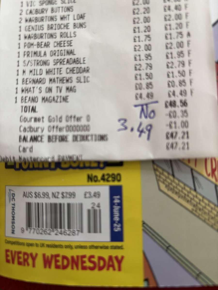 BrwWise's tweet photo. @Morrisons please explain why you feel it’s ok to charge £1 more than the cover price? https://t.co/ZyXsrOQsyu