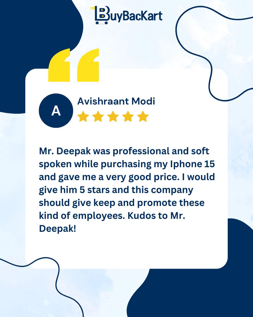 BuyBacknow's tweet photo. Nothing makes us happier than a satisfied customer!
Meet Avishraant Modi, who just experienced the BuyBacKart difference – smart savings, smooth service, and unbeatable value. 💸🛒

Thank you for trusting us, Avishraant!
#HappyCustomer #BuyBacKart #CustomerLove #SmartShopping # https://t.co/S44Z7haluh