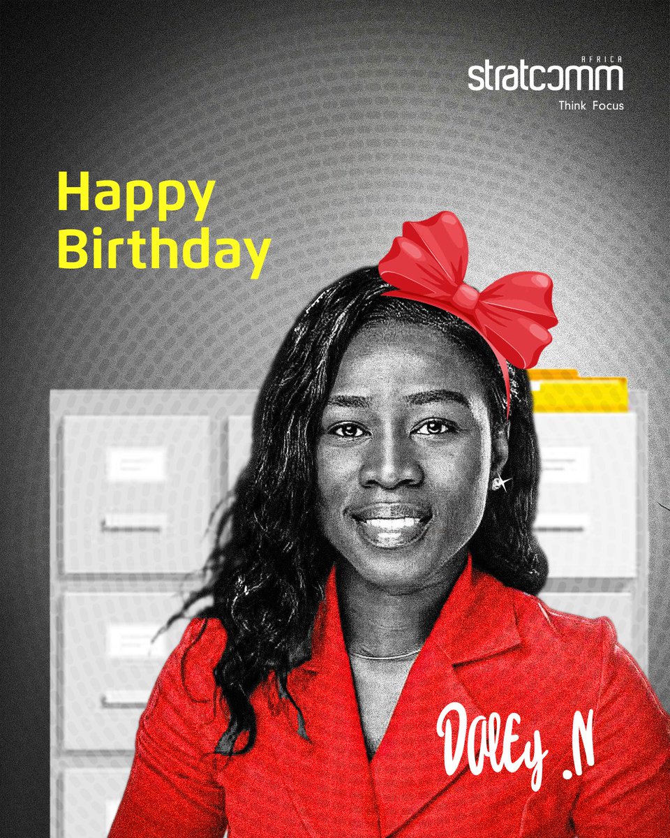 StratcommAfrica's tweet photo. Another trip around the sunand even more reasons to celebrate the incredible person you are! 🌞🎉

Happy Birthday Daley Nyako, PMP, Executive Assistant to our CEO and an ever-reliable hand in HR operations.

#TeamStratcomm https://t.co/6yCApGutTG