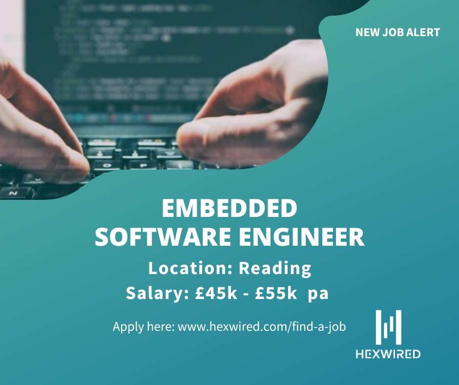 hexwired's tweet image. NEW JOB ALERT: Embedded Software Engineer💥
Position details:
📛Embedded Software Engineer
📌Reading
💷£45K - £55K
Apply here➡️ ow.ly/WBJR50W2Fwh
#HexwiredRecruitment #EmbeddedSoftwareEngineer #TechjobsinReading #JobPosting #TechHiring #JobVacancy #TechRecruitmentAgency