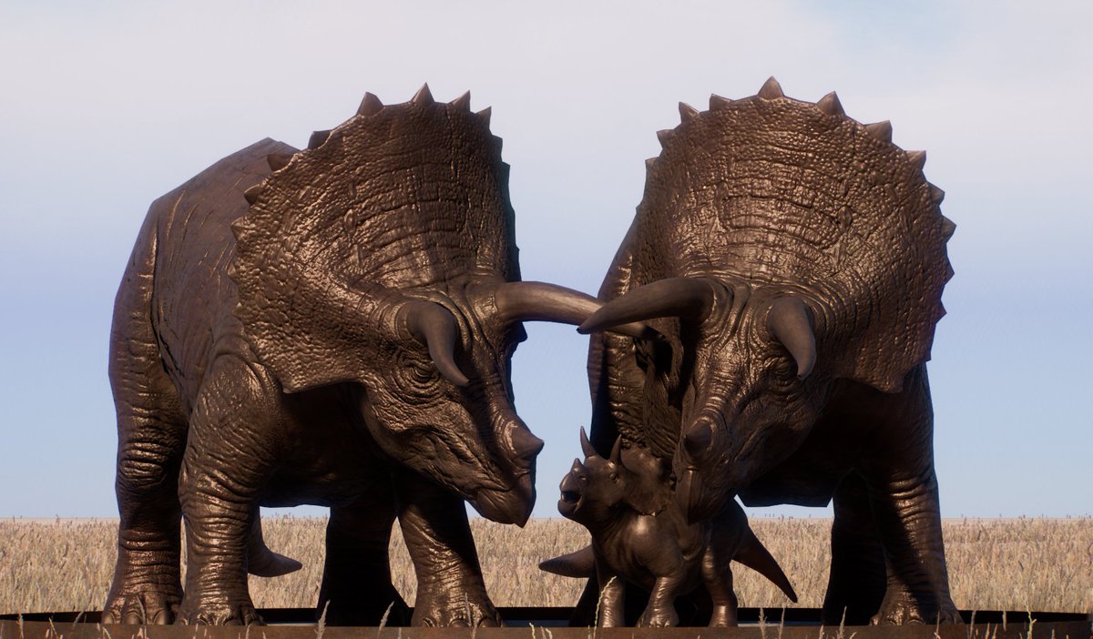 EvoSquareYT's tweet photo. a lesbian power couple
❤️🧡💛💚💙💜

(Frontier added 6 new decorations to Jurassic World Evolution 2, go check it out!) https://t.co/A45xfL617a