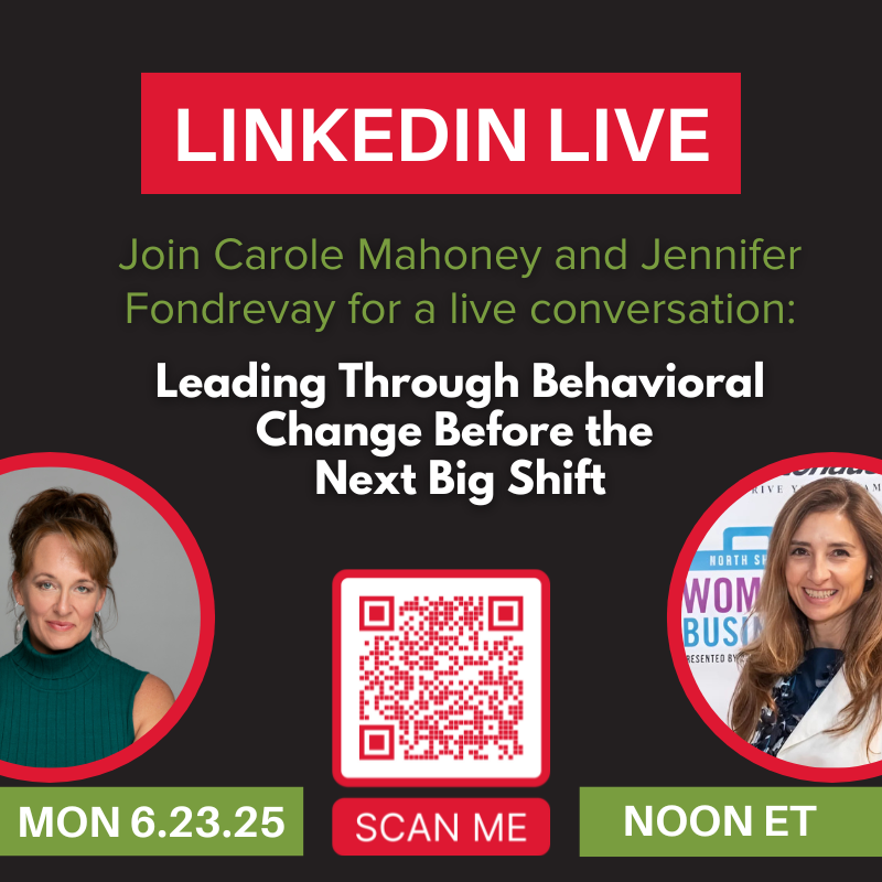 Heads up 👀
Going live with  <a href="/jjfondrevay/">Jennifer Fondrevay</a> on June 23 at 12pm ET.

Topic? 👉 Behavioral change.
The real challenge behind stalled sales, broken culture, and flat leadership.

📅 Mark your calendar. 
🔗bit.ly/447ocru

#BuyerFirst #Leadership #Change #BehaviorMatters