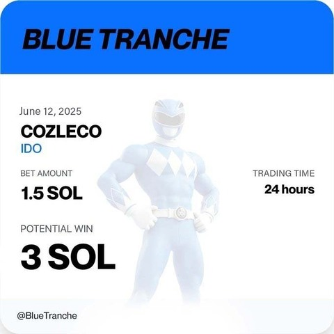 🔵 Blue Tranche goes early and bold.

With just 💰1.5 SOL in COZLECO | IDO, users can earn up to 3 SOL in just 24 hours — by backing promising early-stage launches on platforms like PinkSale and GameFi.org

Get in first. Win big. Powered by <a href="/TrancheVest/">TrancheVest ®</a>

#TrancheVest
