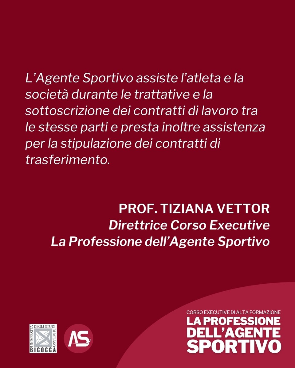 La Professione dell'Agente Sportivo (@agentesportivo) on Twitter photo L'intervista completa dell'Università di Milano Bicocca alla Prof. <a href="/TizianaVettor/">Tiziana Vettor</a> , Direttrice del Corso Executive, è disponibile qui: linktr.ee/corso_agente_s…
Le iscrizioni sono aperte fino al 3 novembre 2025.
<a href="/unimib/">Università degli Studi di Milano-Bicocca</a> L'intervista completa dell'Università di Milano Bicocca alla Prof. <a href="/TizianaVettor/">Tiziana Vettor</a> , Direttrice del Corso Executive, è disponibile qui: linktr.ee/corso_agente_s…
Le iscrizioni sono aperte fino al 3 novembre 2025.
<a href="/unimib/">Università degli Studi di Milano-Bicocca</a>