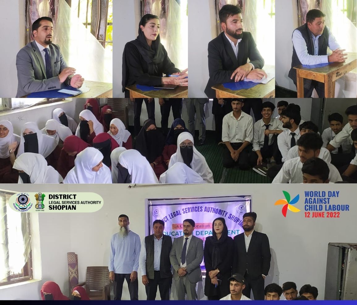 Information & PR, Shopian (@informationspn) on Twitter photo District Legal Services Authority (DLSA) Shopian & Education Department today organized an awareness programme on #WorldsDayAgainstChildLabour at Government Higher Secondary School Vehil, Shopian.
<a href="/OfficeOfLGJandK/">Office of LG J&K</a> <a href="/CM_JnK/">Office of Chief Minister, J&K</a> <a href="/diprjk/">Information & PR, J&K</a> <a href="/dmshopian/">District Shopian Official</a> <a href="/DlsaShopian/">DLSA Shopian</a> <a href="/ddnewsSrinagar/">DD NEWS SRINAGAR</a> District Legal Services Authority (DLSA) Shopian & Education Department today organized an awareness programme on #WorldsDayAgainstChildLabour at Government Higher Secondary School Vehil, Shopian.
<a href="/OfficeOfLGJandK/">Office of LG J&K</a> <a href="/CM_JnK/">Office of Chief Minister, J&K</a> <a href="/diprjk/">Information & PR, J&K</a> <a href="/dmshopian/">District Shopian Official</a> <a href="/DlsaShopian/">DLSA Shopian</a> <a href="/ddnewsSrinagar/">DD NEWS SRINAGAR</a>