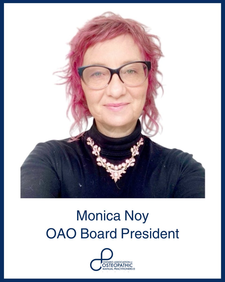 Recognizing Monica Noy, the new OAO Board President! A long-standing leader in the profession with a passion for research, Monica is deeply committed to advancing osteopathy through collaboration, integrity, and advocacy.

Thank you for your leadership, Monica!

#Osteopathy