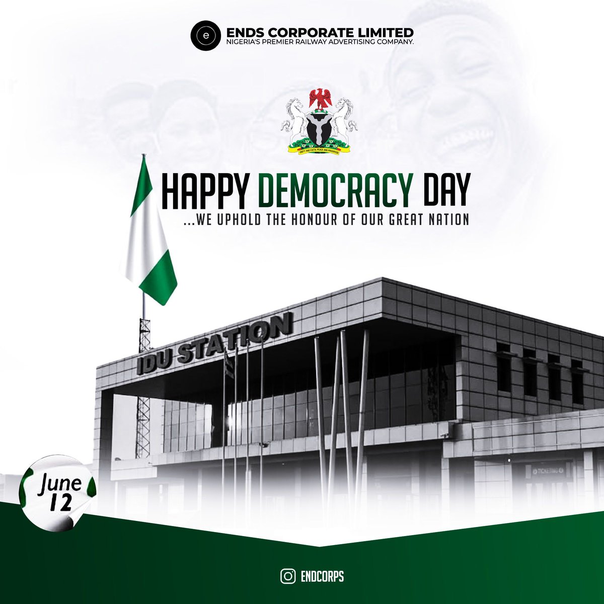 Endcorpsrailway's tweet photo. The power of Choice is Power itself - Always remember this.
Happy Democracy Day, Nigeria!

#DemocracyDay #endcorps https://t.co/idlnHCadzV