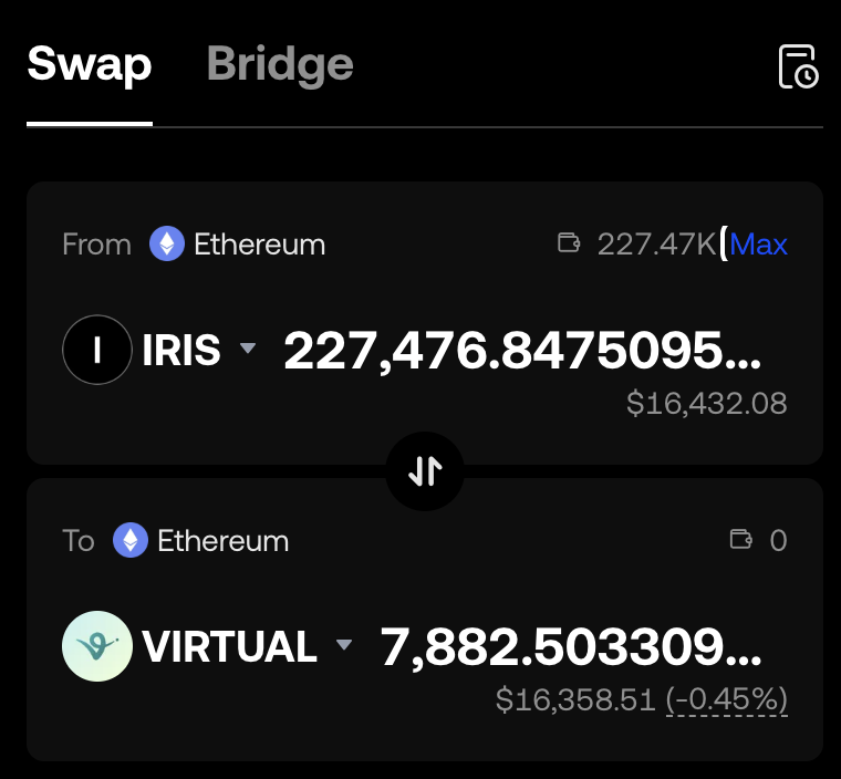 Hottest right now. $IRIS pre-sale on <a href="/virtuals_io/">Virtuals Protocol</a> 

532x from $238K -&gt; $127M 🔥

Congrast to all who took participate on <a href="/irisbyvirtual/">I.R.I.S</a> 

ETH still the playground for real giga plays. Higher?