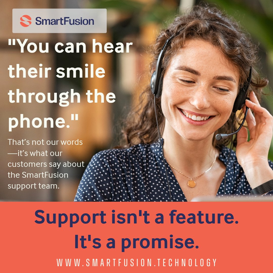 Smartfusion_HLG's tweet image. 👥 &quot;You can hear their smile through the phone.&quot; That&apos;s what our customers say about SmartFusion support. We don&apos;t just fix problems; we listen, respond, and partner. Support is our promise, delivered daily with heart. #SmartFusion #CustomerSupport #LocalGovTech