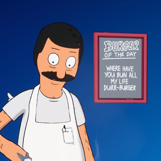 ShiinaBR's tweet photo. Bob's Burger of the Day changes every time you do the emote 😭

(Noticed by @excetraz) https://t.co/v4prX0VfWL