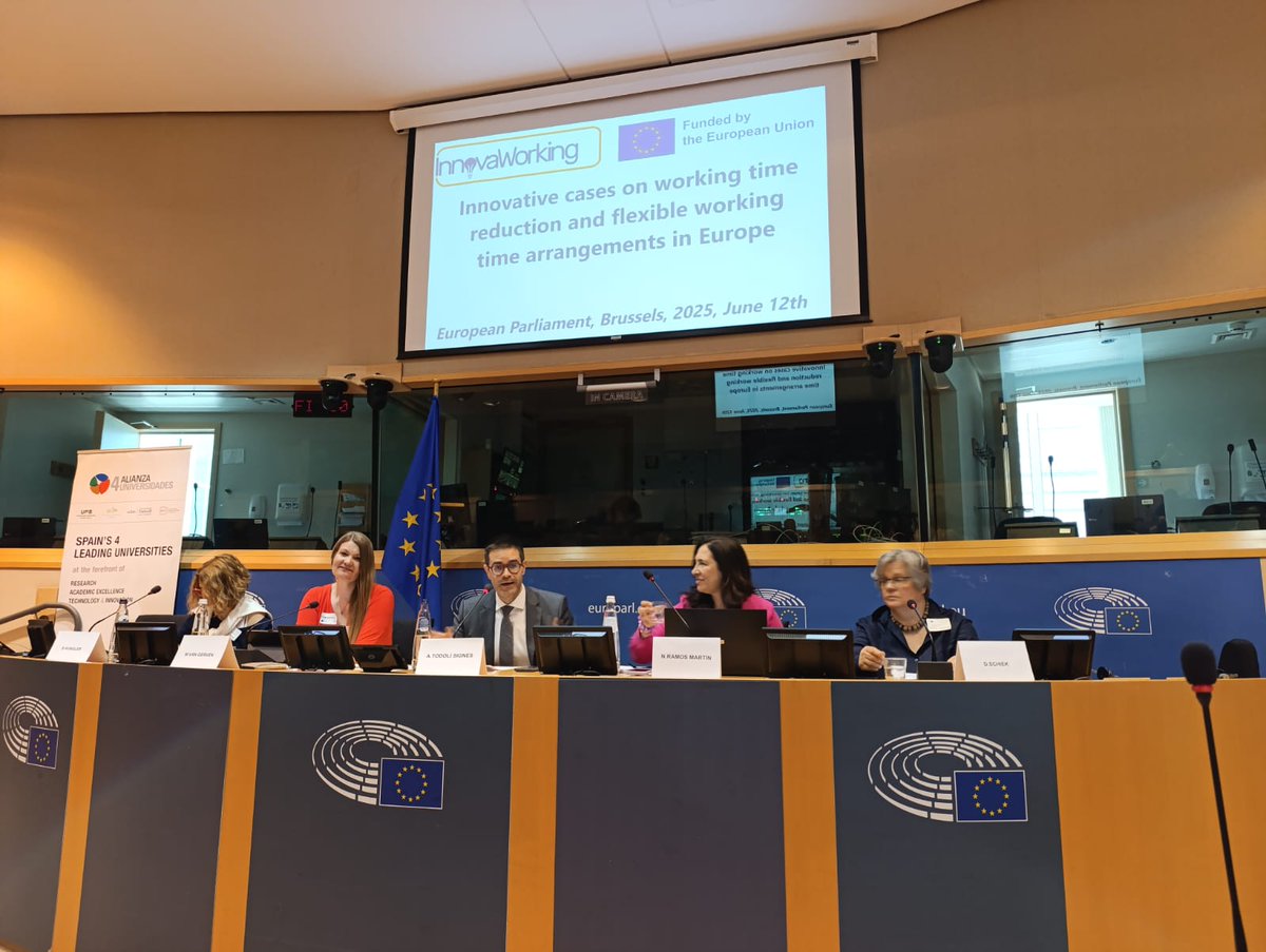 TodoliAdrian's tweet image. En el Parlamento Europeo, hablando sobre reducción de tiempo de trabajo.
Interesantisimas conclusiones sobre el proyecto europeo de iniciativas innovadoras en materia de tiempo de trabajo dirigido por Ana B. Muñoz