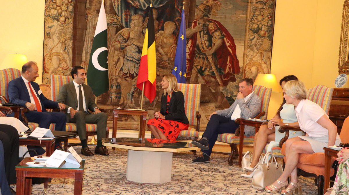 BBhuttoZardari's tweet photo. Met H.E. Katleen Depoorter @DepoorterK, Vice Chair, Foreign Affairs Committee, Belgian Parliament 🇧🇪 Shared Pakistan’s concern: we have a ceasefire, but no peace. India’s threats to weaponise water, rejection of dialogue, and refusal to honour UNSC resolutions have dangerously lowered the threshold for nuclear conflict in South Asia. Appreciated the EU’s principled stance on diplomacy, rule of law, and its GSP+ support, a catalyst for human rights reforms and inclusive legislation in Pakistan. Urged the EU to help steer us back to diplomacy. A comprehensive dialogue must address Kashmir, the root cause, alongside water & trade which will also offer space for counterterrorism cooperation. Peace must not be partisan. 🇵🇰🤝🇪🇺 #Pakistan4Peace