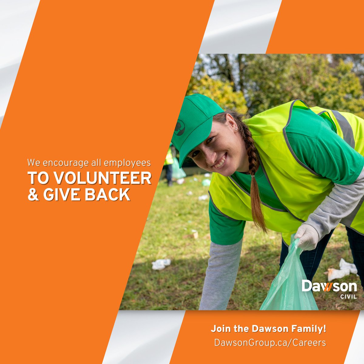 DawsonCivil76's tweet photo. Whether it’s preparing a meal or adopting a road, we want to give back to the communities in which we live, work and play. Each year all Dawson Group employees are provided with paid time away to volunteer in our communities. https://t.co/BsJlNocU0o #DawsonCareers #WorkBC #BCjobs https://t.co/dNpX5zdWeu