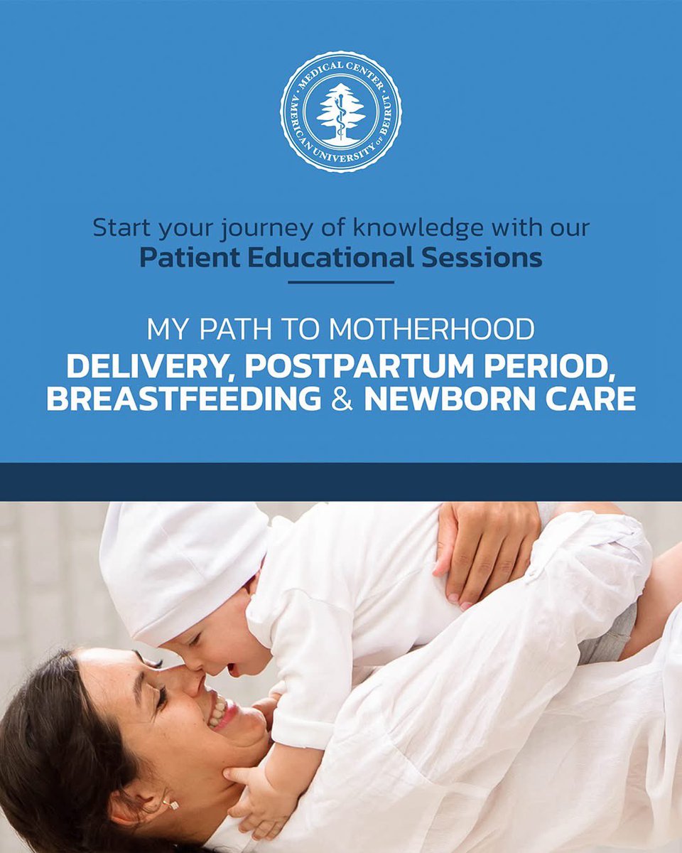 American University of Beirut Medical Center (@aubmc_official) on Twitter photo Expecting a baby? Join our free session, on Wednesday, June 25th from 9am - 1pm, to get hands-on tips from preparing for your delivery to caring for your newborn. Embrace your motherhood journey with confidence. Click on the link to view more details and register for the session Expecting a baby? Join our free session, on Wednesday, June 25th from 9am - 1pm, to get hands-on tips from preparing for your delivery to caring for your newborn. Embrace your motherhood journey with confidence. Click on the link to view more details and register for the session