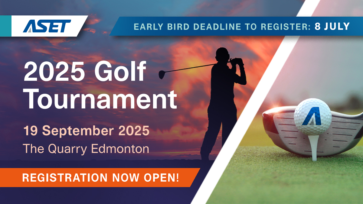 ⛳️ Registration for the 2025 ASET Golf Tournament is now open! Register by Tuesday, 8 July for early bird pricing!

For more information and to sign up visit: aset.ab.ca/ASET/_CONTENT/…

#aset #asetgolftournament