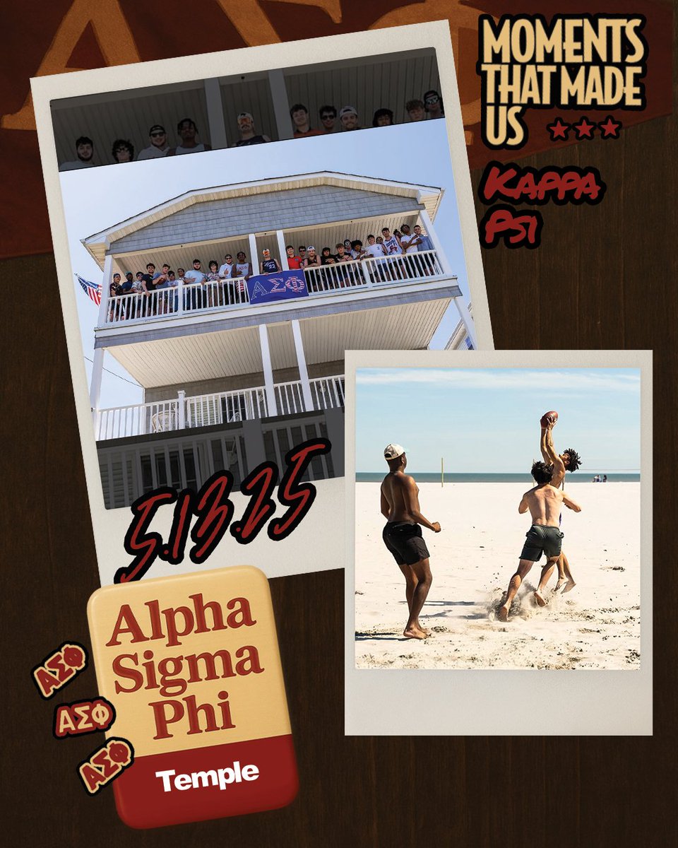 alphasigs's tweet image. The Kappa Psi chapter at Temple hit the shore for their Brotherhood Retreat in Wildwood, NJ!

The brothers took time to reflect on the past year, plan for an even stronger one ahead, and, most importantly, strengthen the bonds that make this brotherhood so special. 

#AlphaSig