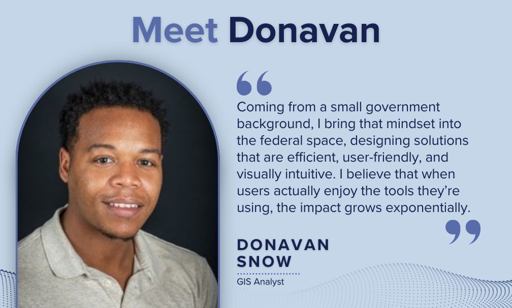 Our team powers our mission and the missions of countless clients nationwide.

👏 Donavan, thank you for your hard work, dedication, and incredible #GIS skills!

🔗 Read more about Donavan: bit.ly/45AA9Fh 

#WeHearYourPotential