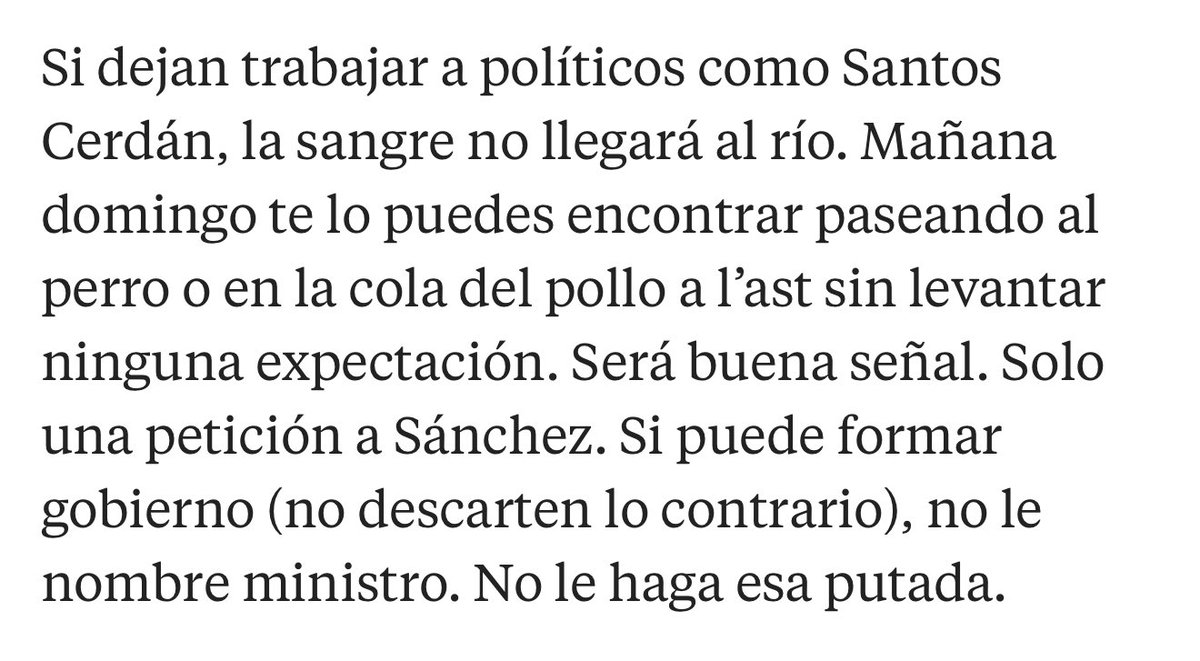 El panegírico que <a href="/jordievole/">Jordi Évole</a> le dedicó a Santos Cerdán en La Vanguardia hace año y medio ha envejecido peor que un chiste de los 90. No tiene desperdicio.