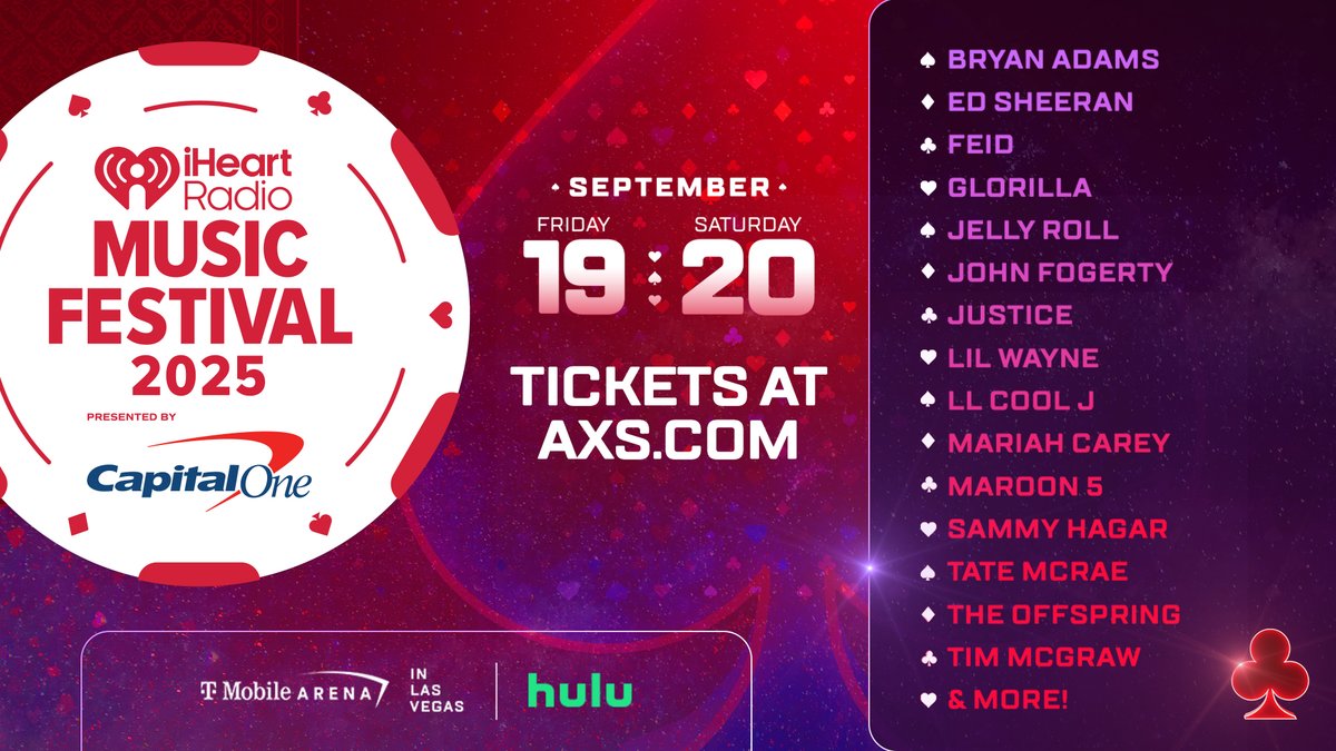 iHeartRadio's tweet image. Don't roll the dice on missing out! ❤️🔥🎲
#iHeartFestival tickets are on sale NOW! 👉 ihr.fm/2025IHRMFtix