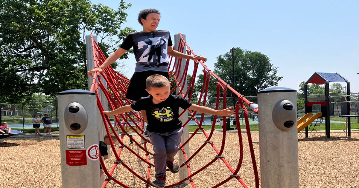 Mayor Tucker helped dedicate the new Lakeside Park Playground—1 of 6 new play spaces in Fort Wayne Parks funded to strengthen neighborhoods &amp; boost quality of life in Fort Wayne. Keep reading: bit.ly/4e0Bvx9
