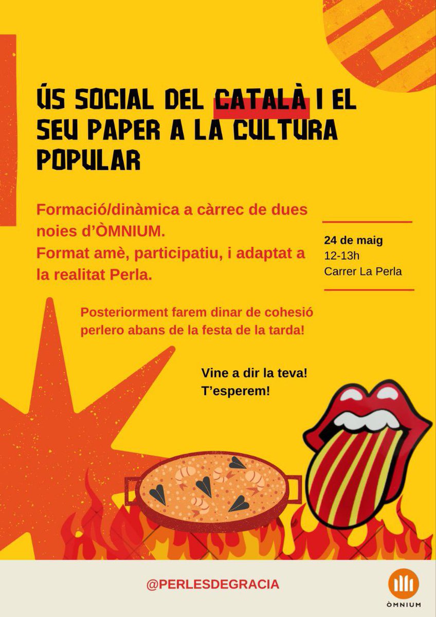 omniumgracia's tweet image. Èxit de la formació/dinàmica sobre l’ús social del català i el seu paper a la cultura popular que vam celebrar a l’Associació Festa Major Carrer La Perla @PerlesdeGracia
A Gràcia, compartim el català❗️