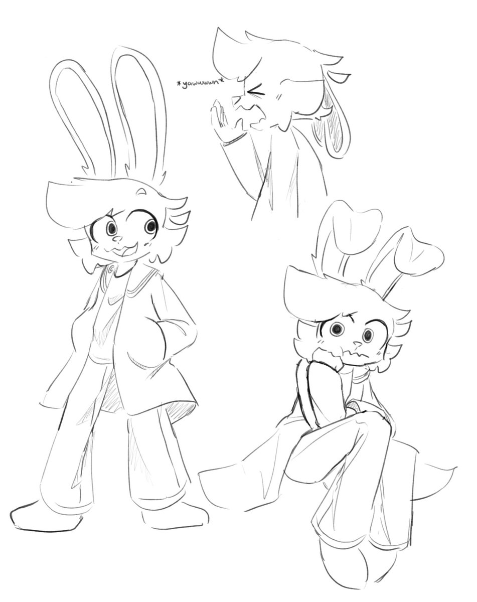 tagsccrabalt's tweet image. for pride month, i drew my gayest character, the rabbit