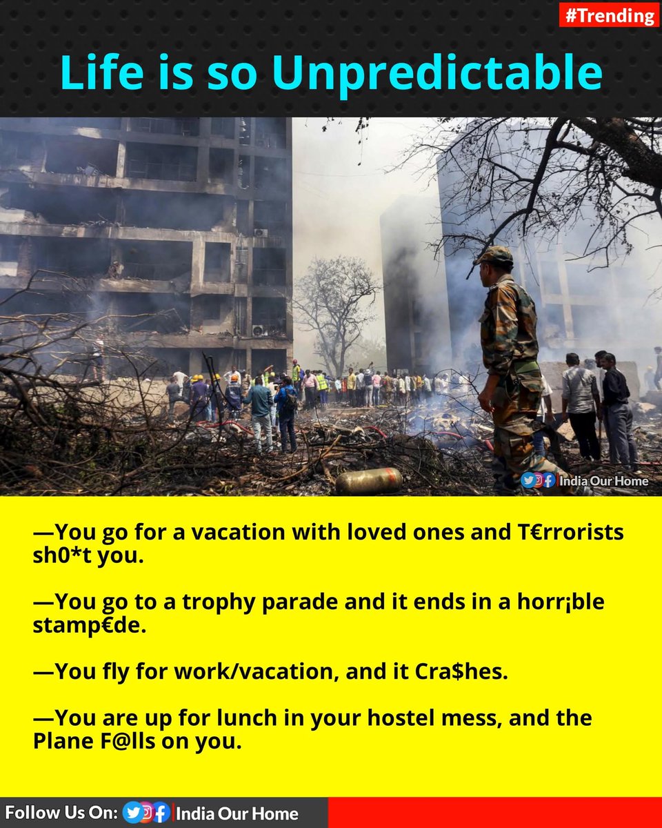 Adv.Dinesh Singh Chauhan (@advdineshsinghc) on Twitter photo #AhmedabadPlaneCrash  Live today don't die for tomorrow.... 😢 #AhmedabadPlaneCrash  Live today don't die for tomorrow.... 😢