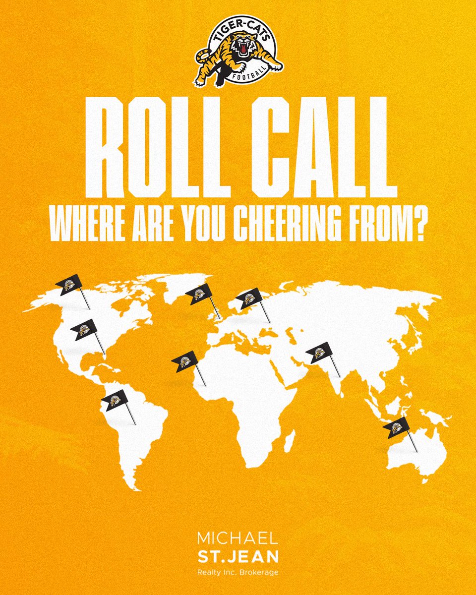 Hamilton Tiger-Cats (@ticats) on Twitter photo Where in the π are you cheering from?
Let us know in the comments, for your chance to win a Ticats prize pack!
<a href="/StJeanRealty/">Michael St. Jean Realty</a> Where in the π are you cheering from?
Let us know in the comments, for your chance to win a Ticats prize pack!
<a href="/StJeanRealty/">Michael St. Jean Realty</a>