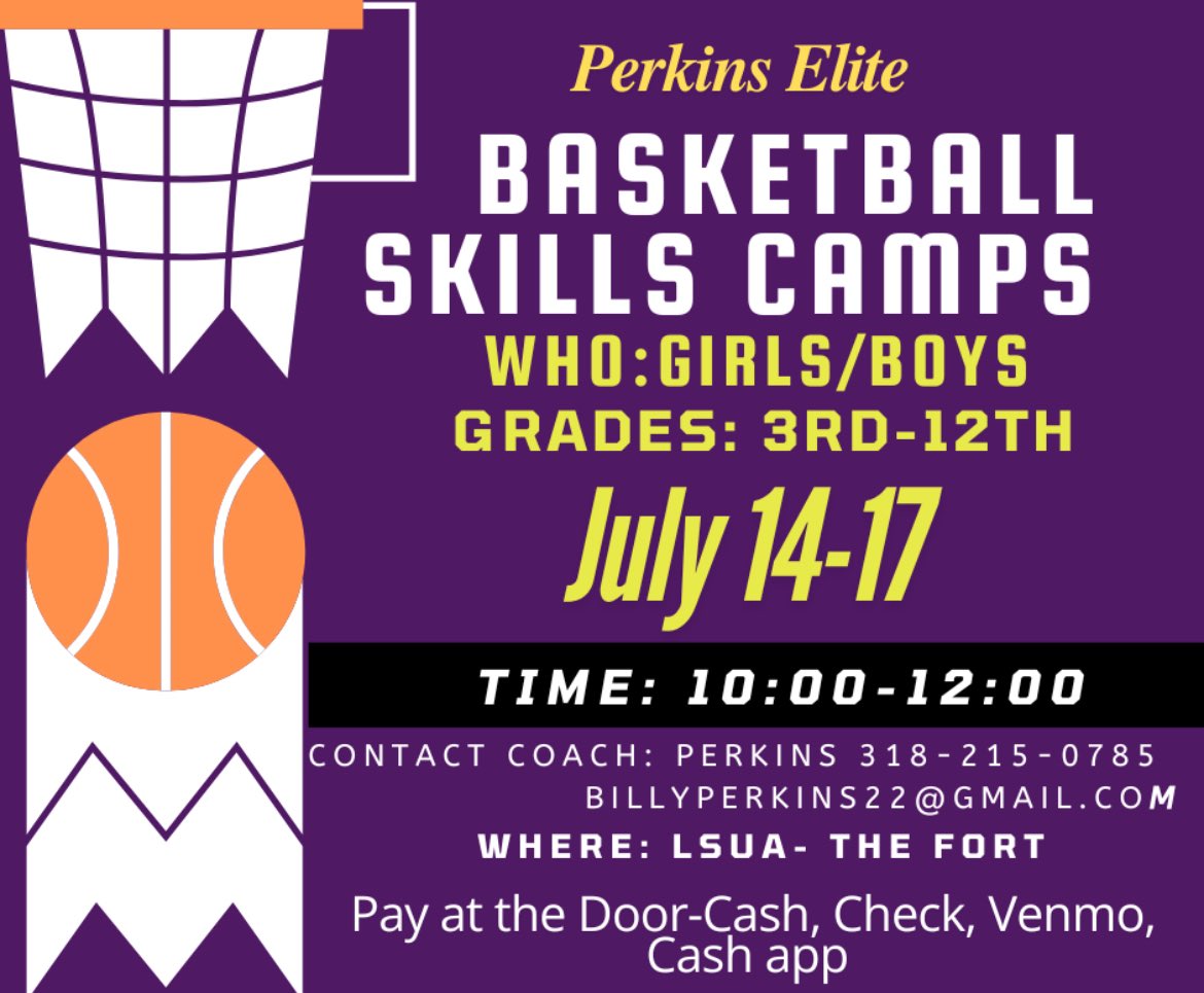 With many people wanting a camp in July we have decide to have another basketball camp july 14-17.  Hope to see you there.