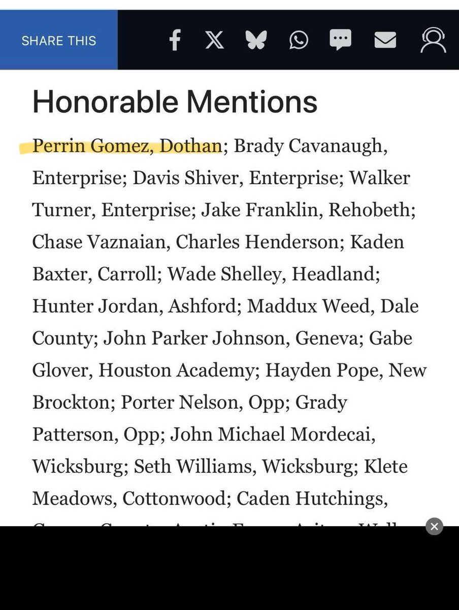 theperringomez's tweet image. grateful to be named second team all state as well as dothan eagle super 12 Honorable Mention @dothan_wolves @Hayes_Shep
